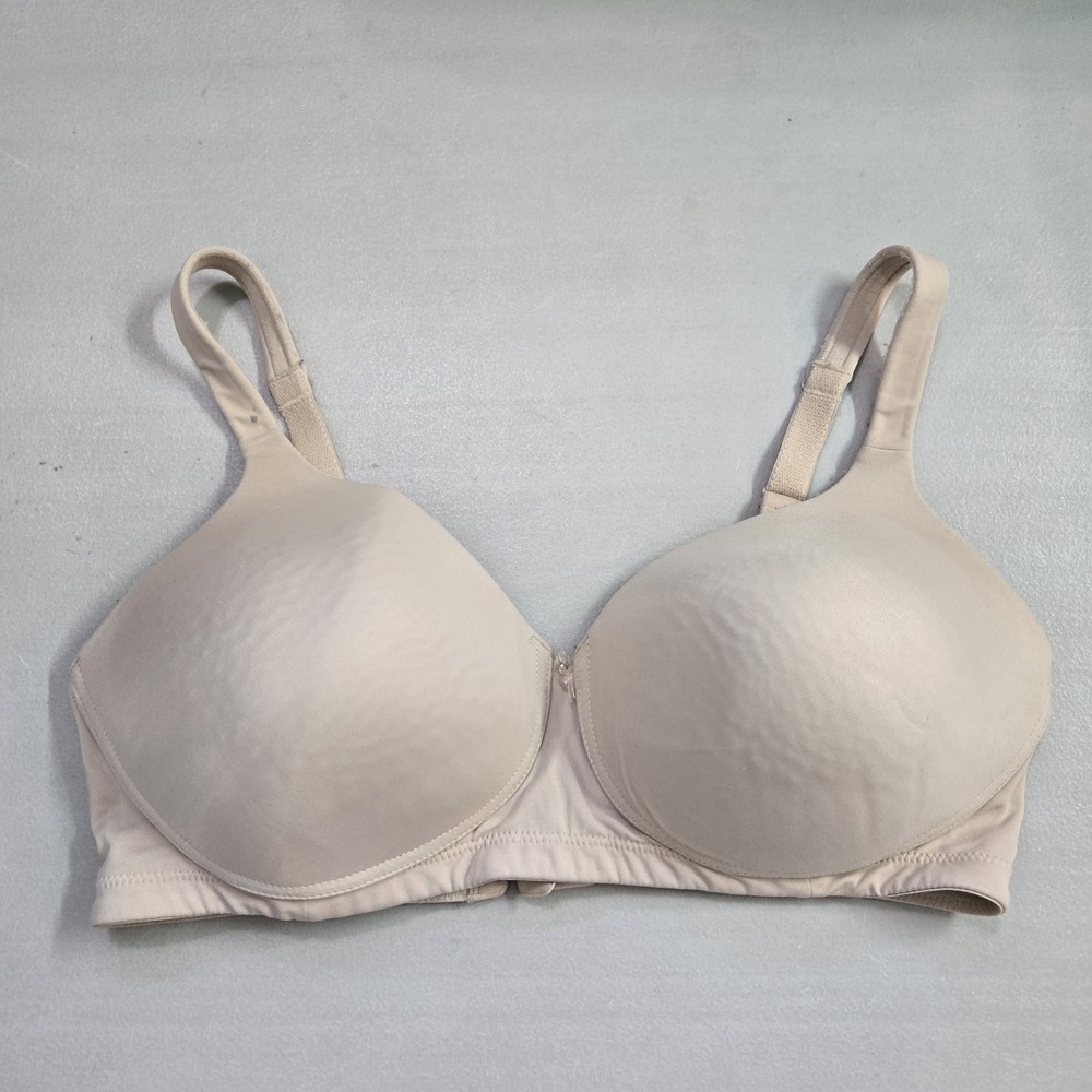 Vanity Fair‎ Women Bra 36D Beige T Shirt Wireless Strap Adjustable